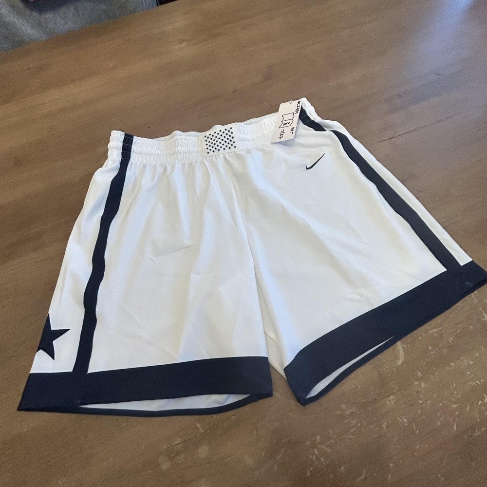 Nike White and Black Athletic Shorts